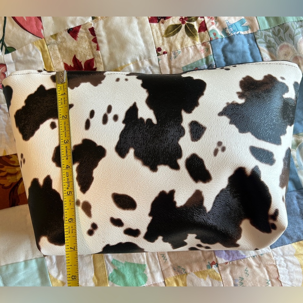 New Cowprint Large Cosmetic Bag
